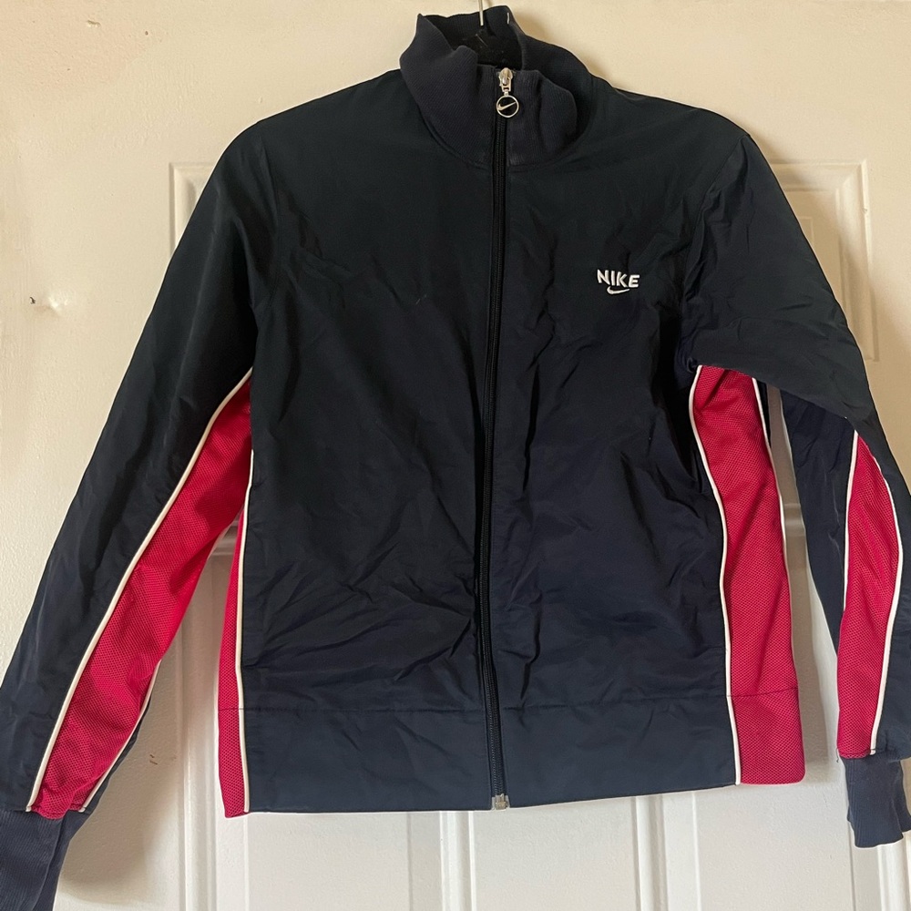 Nike women’s navy  and pink Track Jacket
